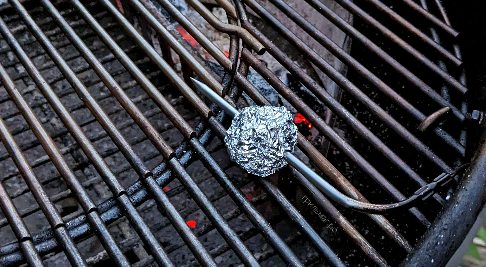 Как пользоваться термометром для мяса и щупом для решетки щуп в фольге на решетке