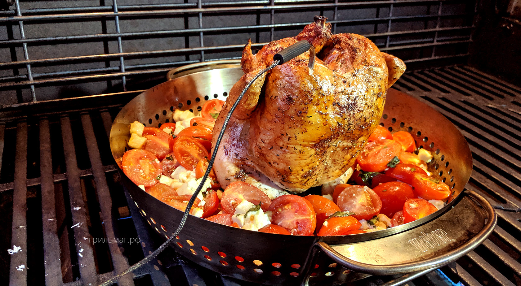 5 полезных аксессуаров, чтобы приготовить курицу на гриле ростер для птицы на газовом гриле