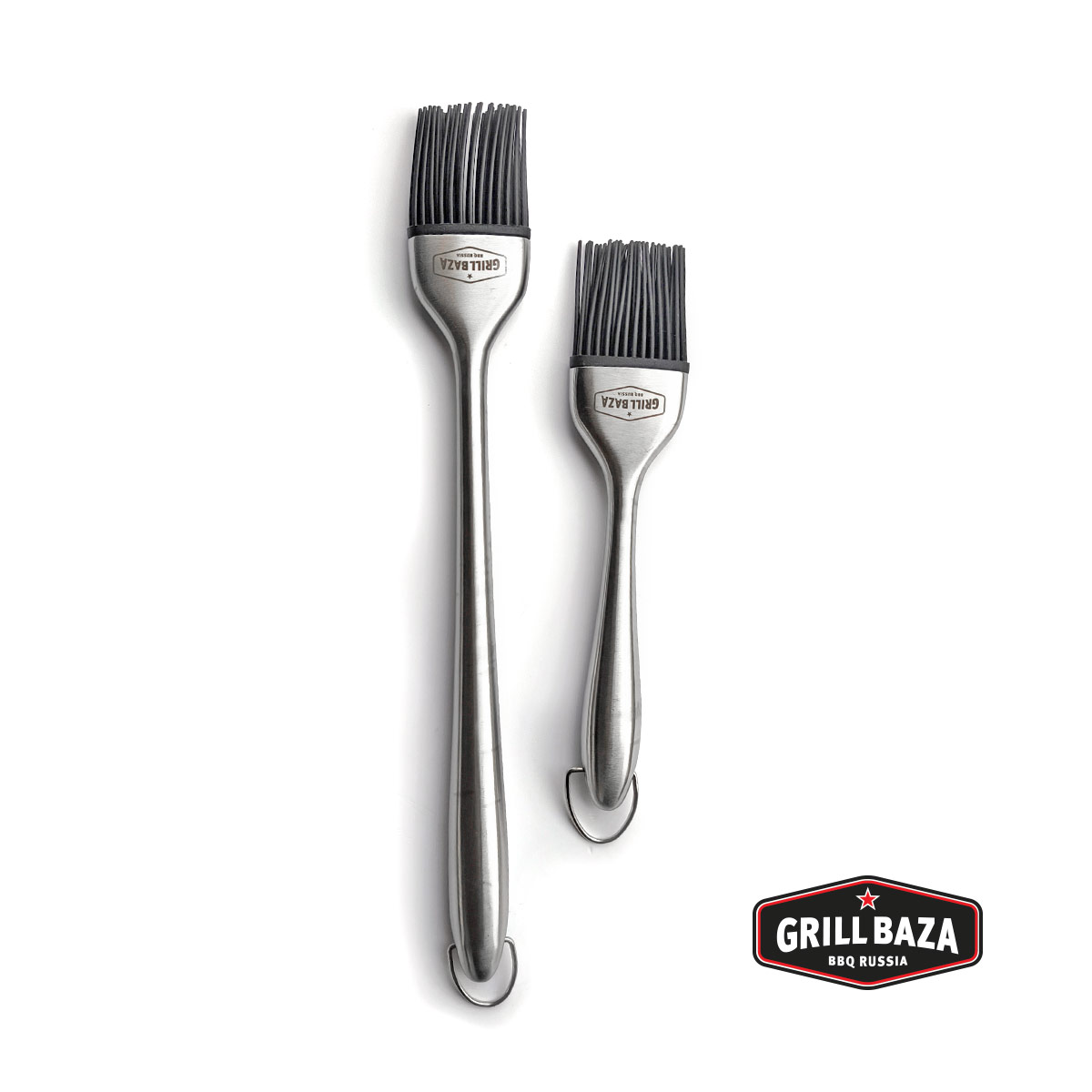 Набор кисточек для соусов Grillbaza, нерж./силикон Набор кисточек для соусов Grillbaza, нерж./силикон - Image 1