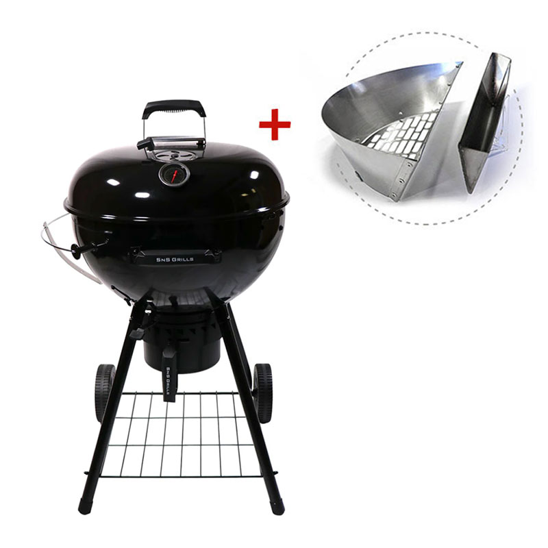 Угольный гриль SnS Kettle Black Edition, с корзиной SnS, 57 см, черный Угольный гриль SnS Kettle Black Edition, с корзиной SnS, 57 см, черный - Image 1