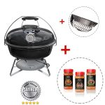 Угольный гриль SNS Travel Kettle, 47 см (c корзиной SNS Charcoal Basket) + 3 пряные смеси Grillbaza
